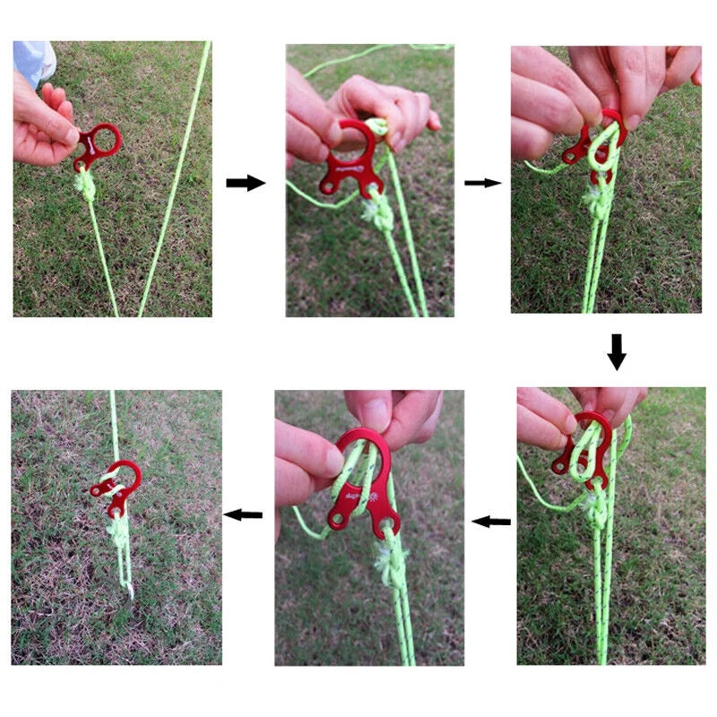 3 Hole Aluminium Alloy Tent Tensioner Cords R84825