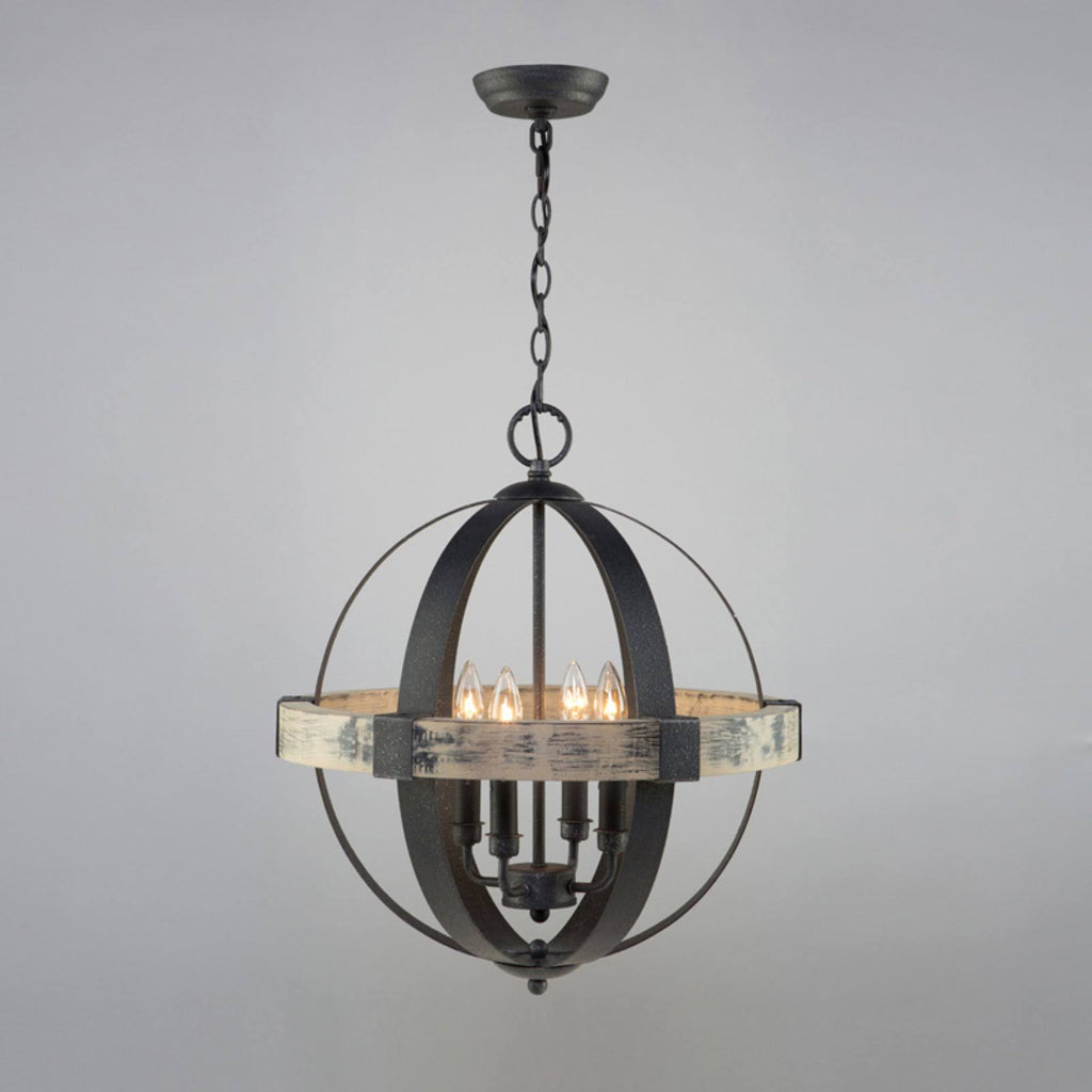 Black 4 Light Chandelier F421451
