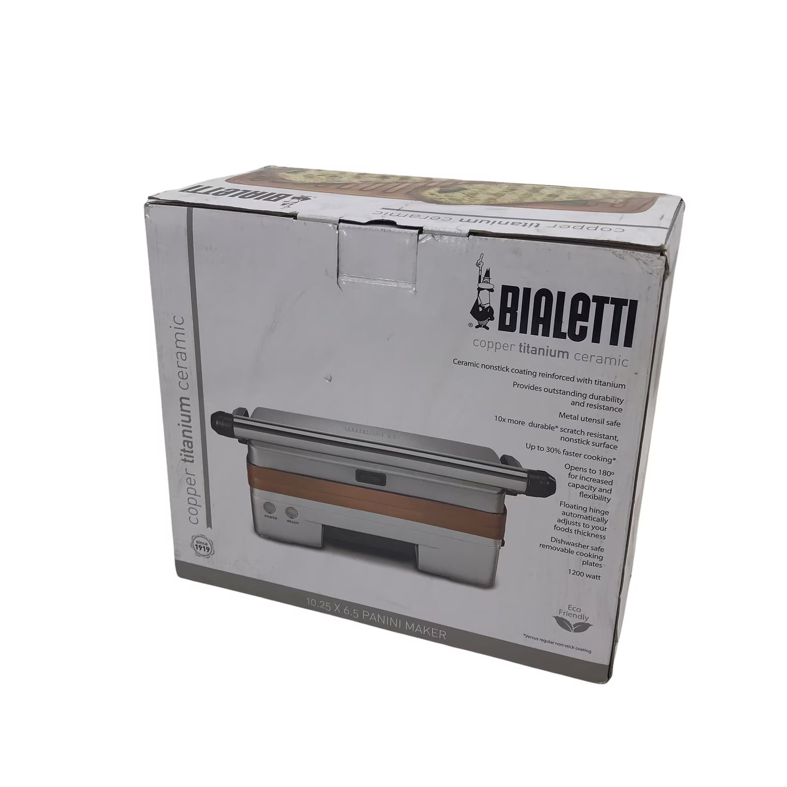 Copper Titanium Ceramic Panini Maker 1200 Watts N981022