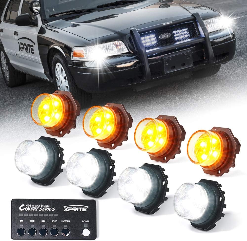 Amber LED Strobe Lights Kit 8 PCS B174095