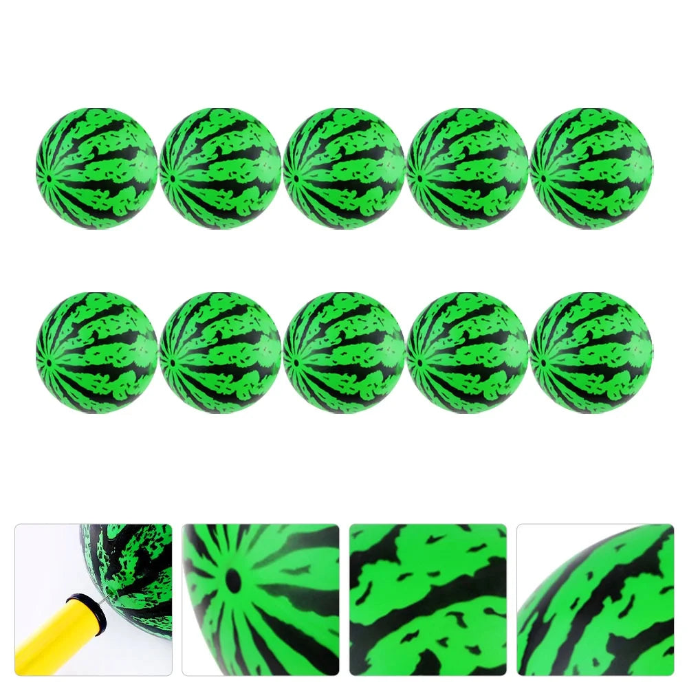10pcs Inflatable Watermelon Beach Balls W44233