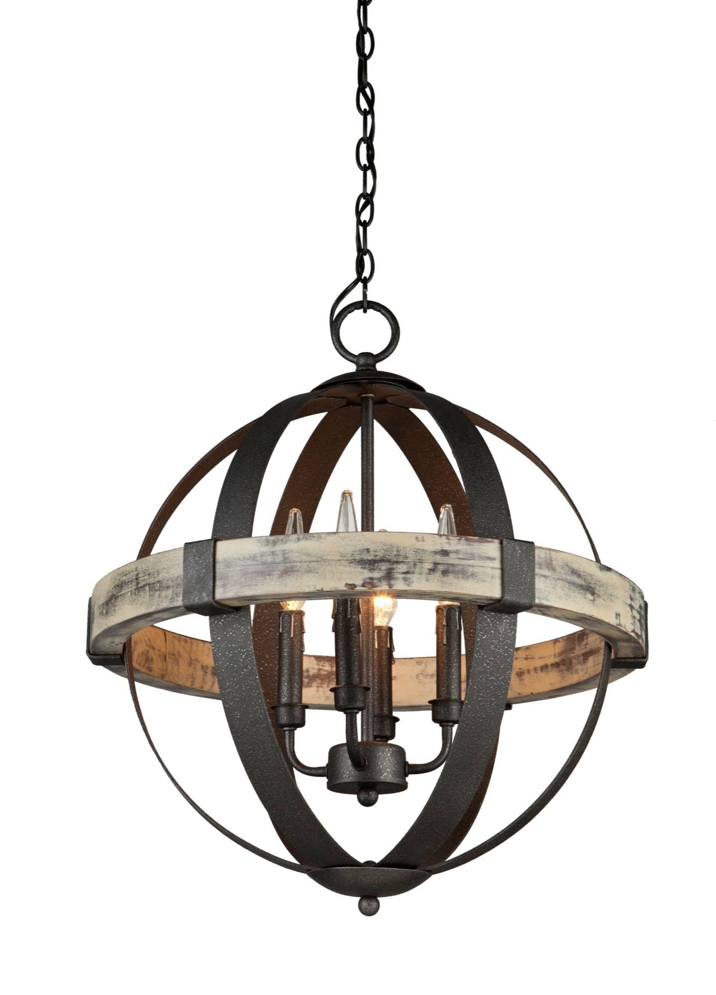 Black 4 Light Chandelier F421451