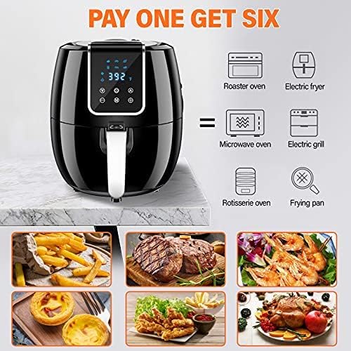 6-in-1 Air Fryer 7Qt/6.5L Black M389