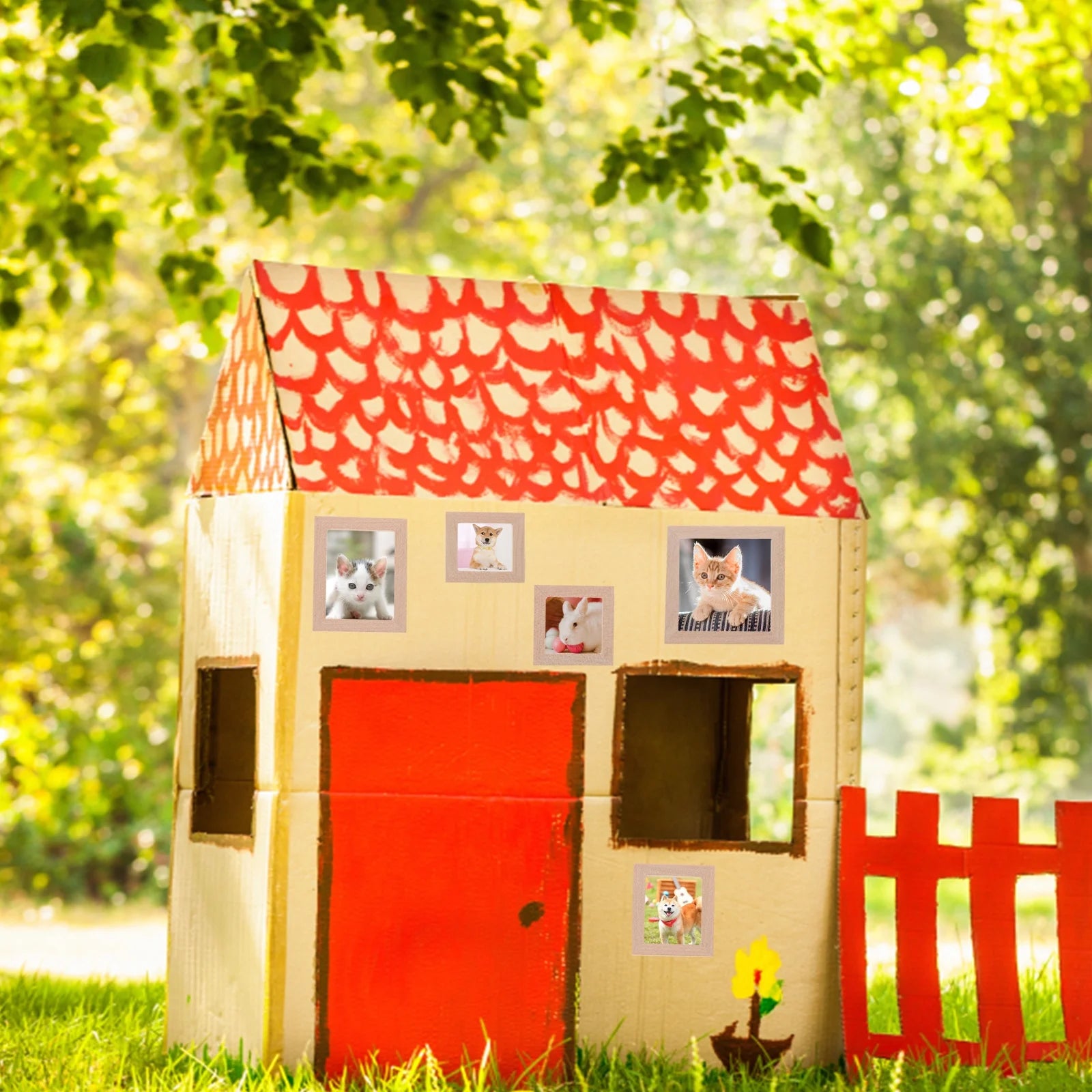 10 Pcs Solid Wood Doll House Miniature Kit X184996