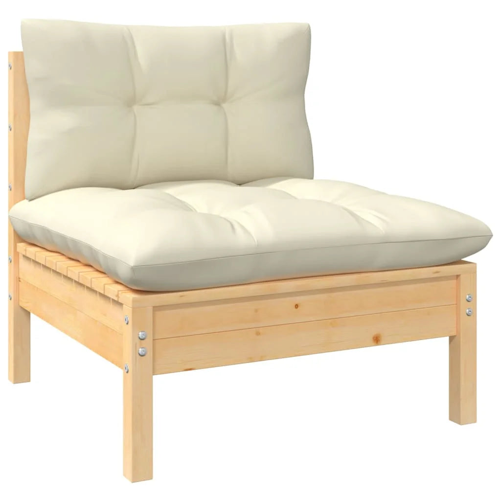 Patio Sofa with Cushions Solid Pinewood U957