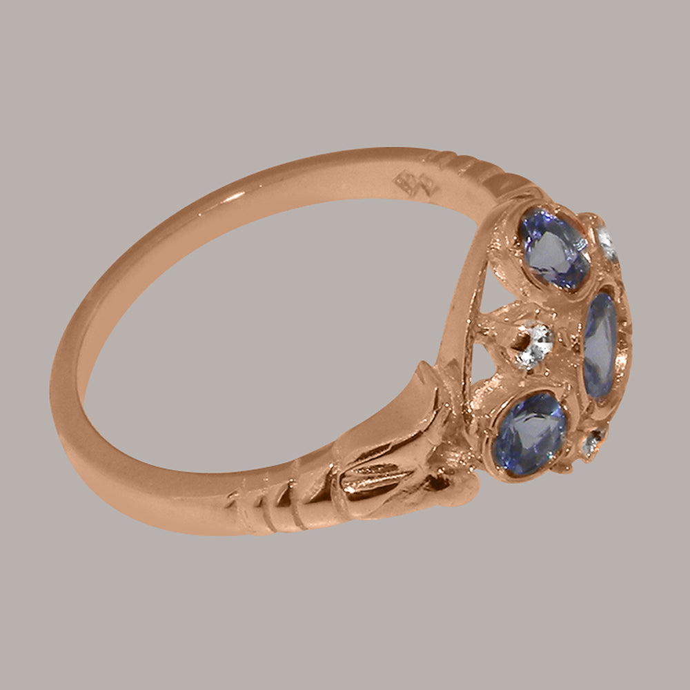 18k Rose Gold Tanzanite Diamond Ring D267025