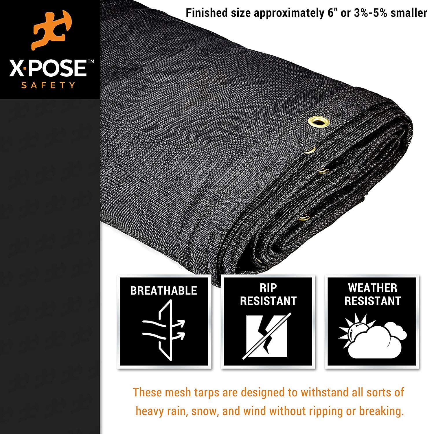 Heavy Duty Mesh Tarp 10’ x 14’ Black D92415
