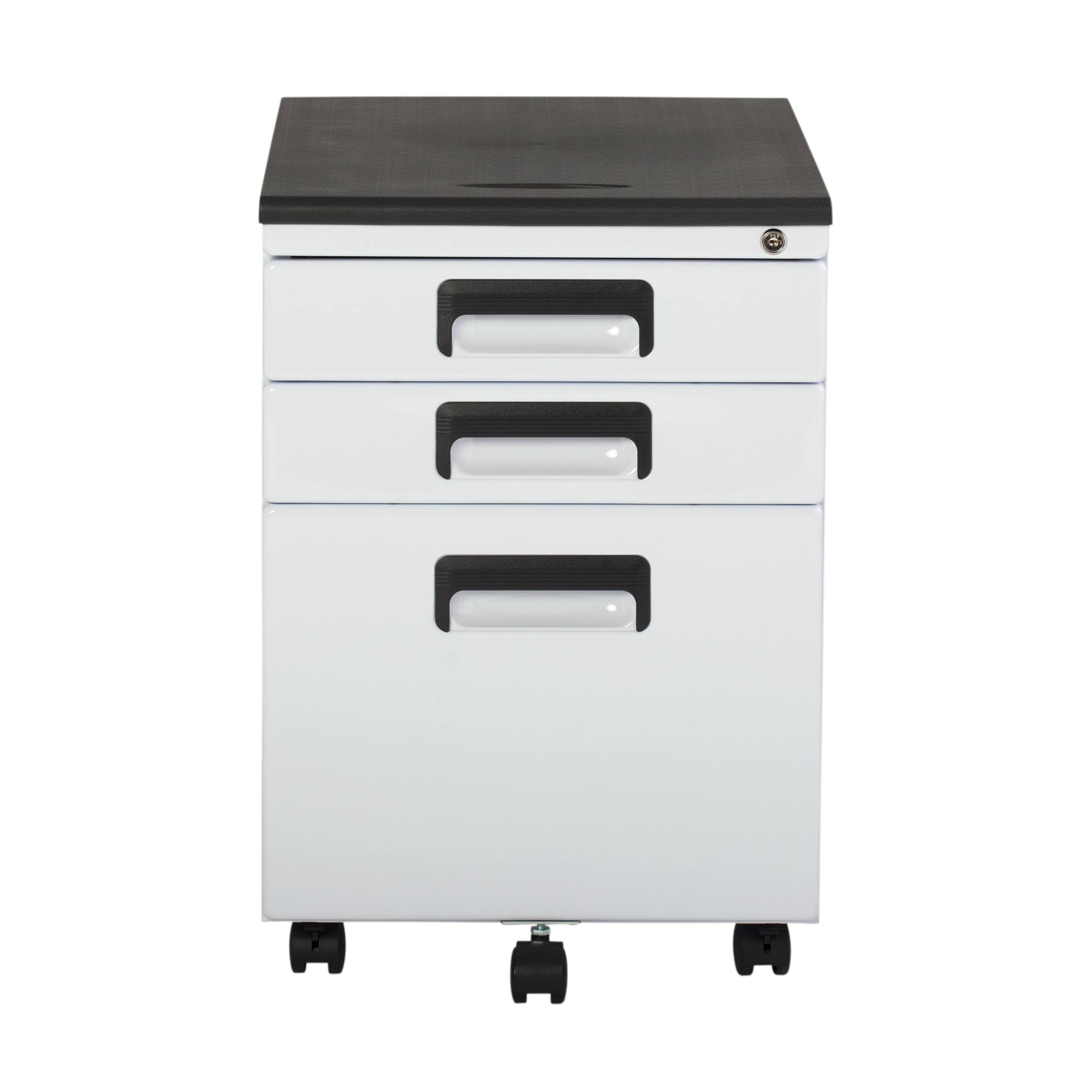 3 Drawer Metal Rolling File Cabinet with Locking Drawers B667