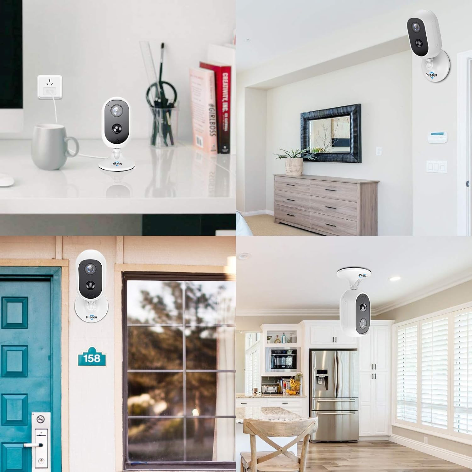 2K 3MP Wireless Battery Powered Security Camera Outdoor 2-Cam Kit R158215