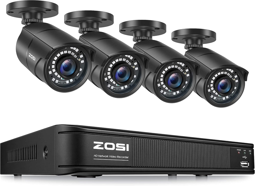 8 Channel 5MP Lite Surveillance DVR with 1TB Hard Drive and 4 x 1080p Weatherproof CCTV Bullet Camera G6242