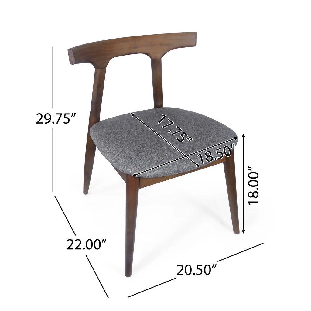 Set of 4 Fabric Upholstered Dining Chairs U3923