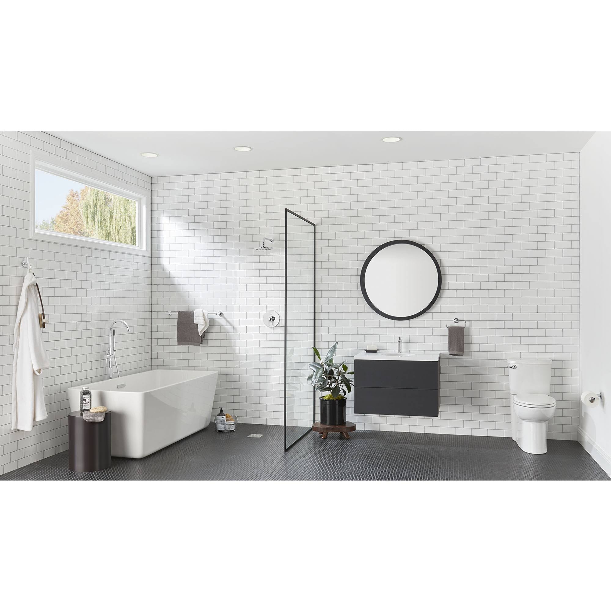 Polished Chrome Single Hole Bathroom Faucet with Drain T2451