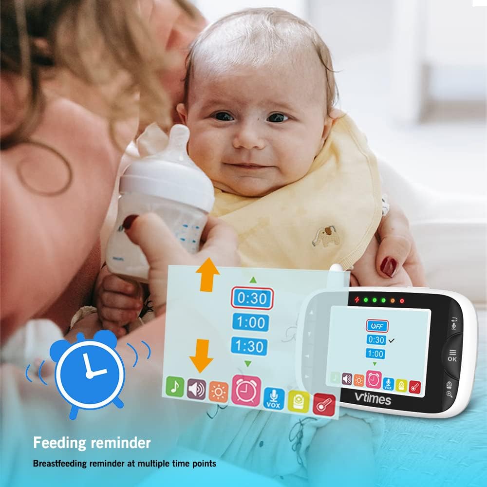 3.2" Color LCD Video Baby Monitor with Camera and Audio M2440