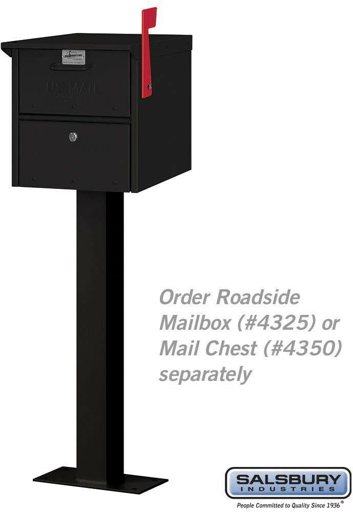 Black Bolt Mounted Pedestal for Mailbox K618424