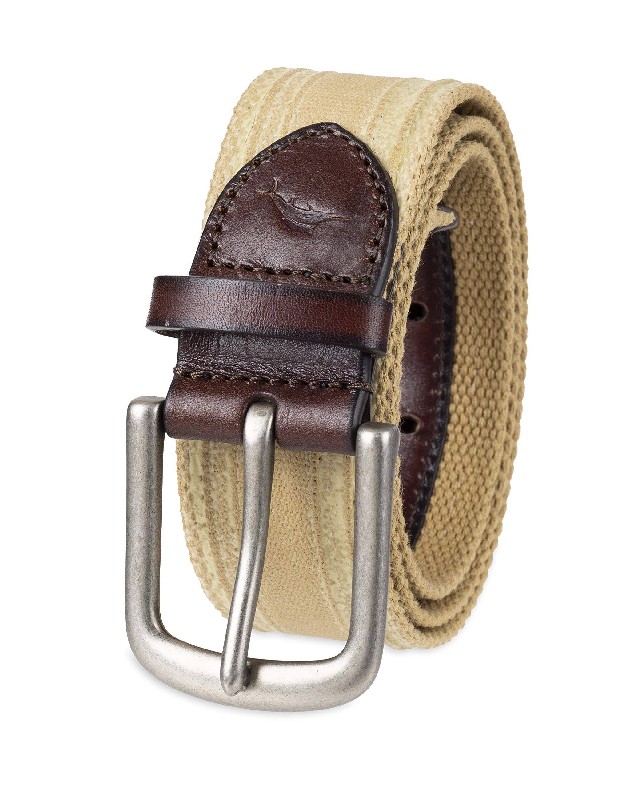 Khaki Waxed Canvas Belt J1072