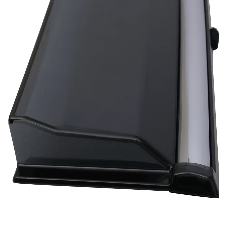 Polycarbonate Window Vent Visor Deflector Rain Guard with Chrome Trim 4Pc M9588