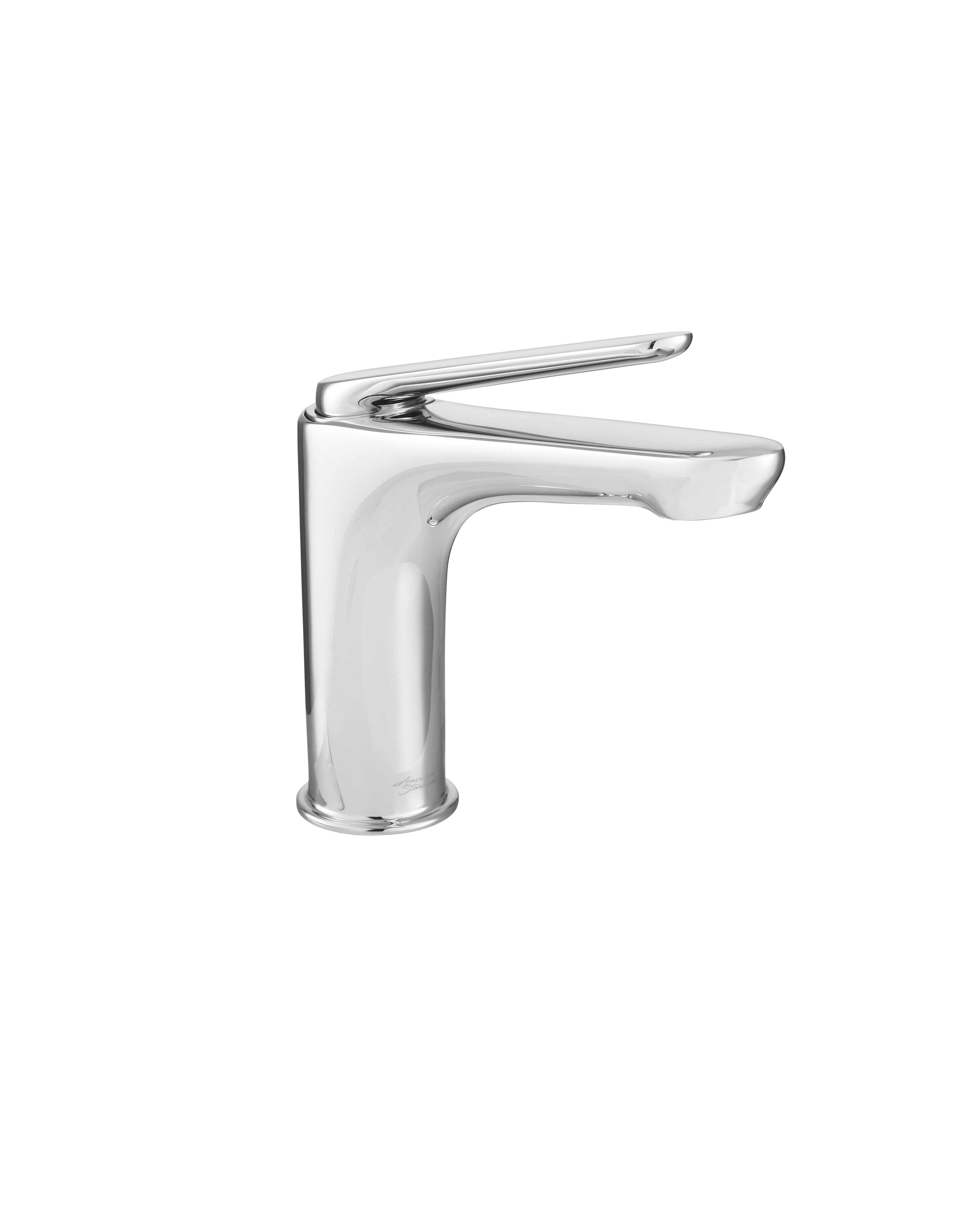 Polished Chrome Single Hole Bathroom Faucet with Drain T2451