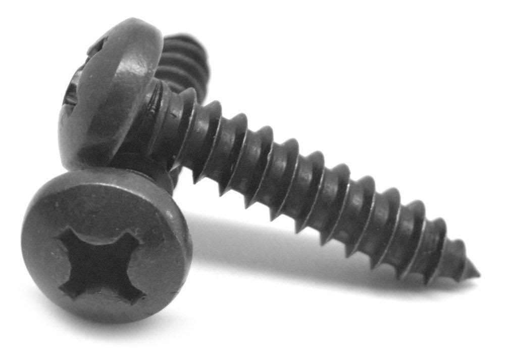 12-11 x 3 Sheet Metal Screw Phillips Pan Head Low Carbon Steel Black Oxide E9890