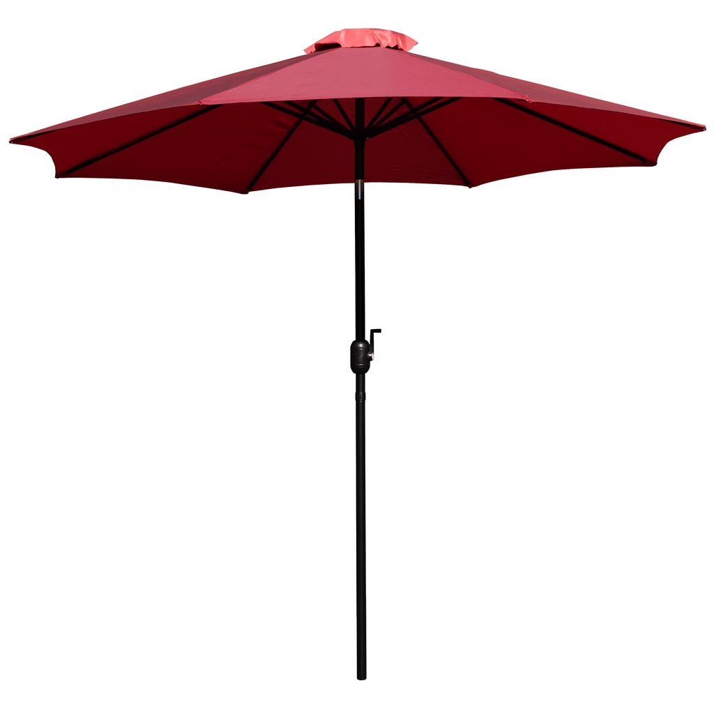 Red 9 FT Round Umbrella with Aluminum Pole L321