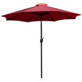 Red 9 FT Round Umbrella with Aluminum Pole L321