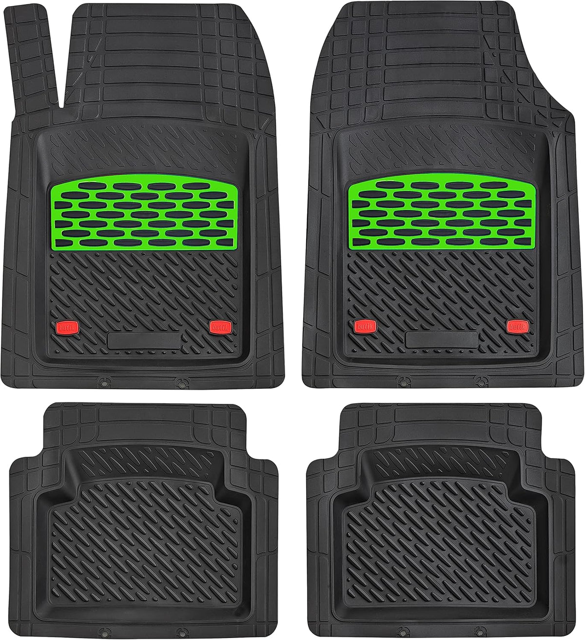 Yellow Two-Tone All Weather Car Floor Mats L73022
