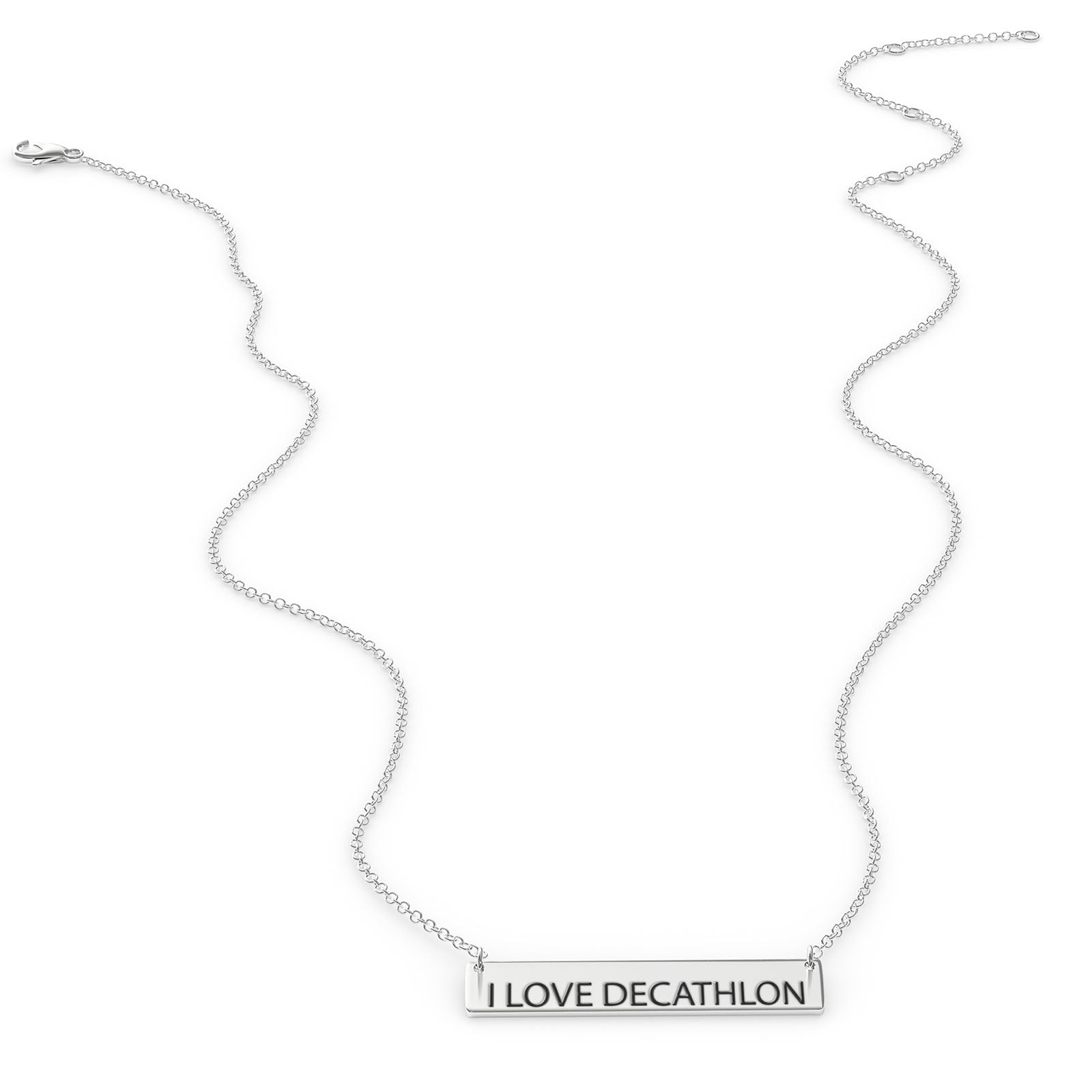 Sterling Silver Bar Pendant Necklace Z959609