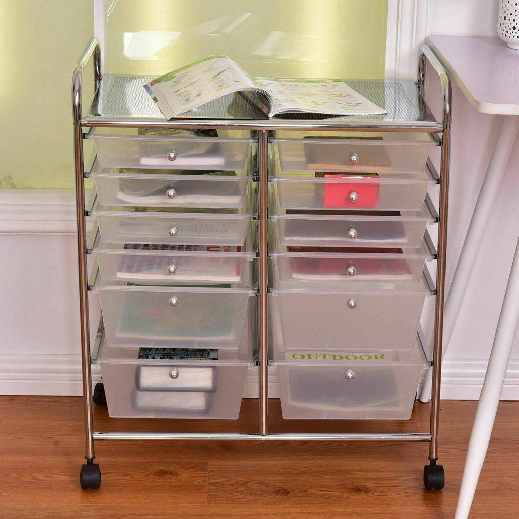 12 Storage Drawer Rolling Cart L733