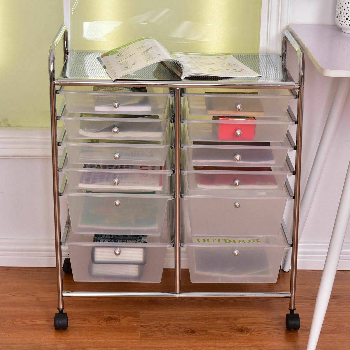 12 Storage Drawer Rolling Cart L733