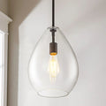 1-Light Dimmable Clear Glass Pendant N6965