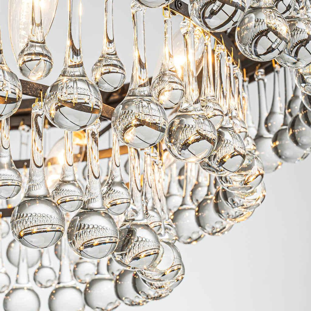10-Light 3-Tier Drum Crystal Chandelier W1088