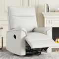 Beige Swivel Rocker Recliner Chair with Adjustable Backrest E1994