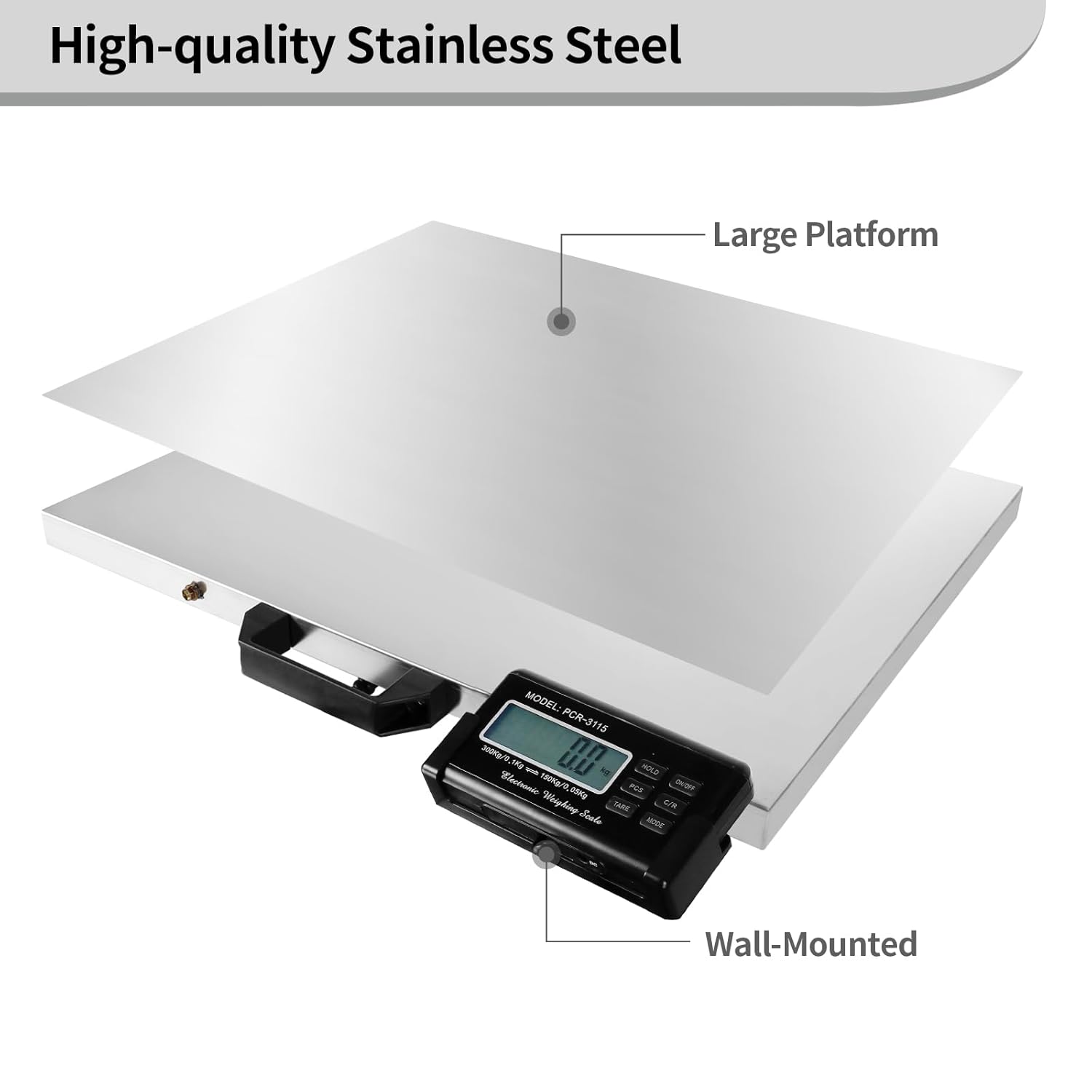 660Lbs x 0.2Lbs 21'' x 17'' Stainless Steel Platform Animal Scale Y79068