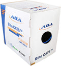 Green Plenum Ethernet Cable 1000ft UTP 23AWG Solid Bare Copper A973