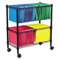 Black Rolling File Cart W9187