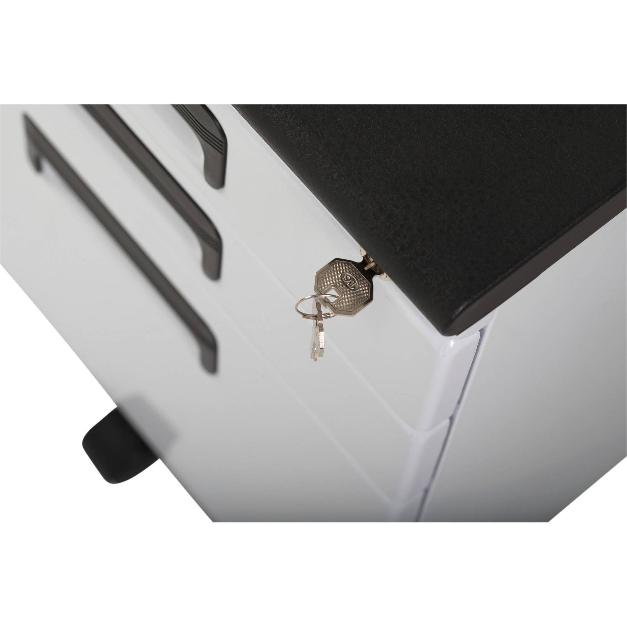 3 Drawer Metal Rolling File Cabinet with Locking Drawers B667