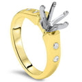 Diamond Semi Mount Cathedral Engagement Ring 14K Setting P629