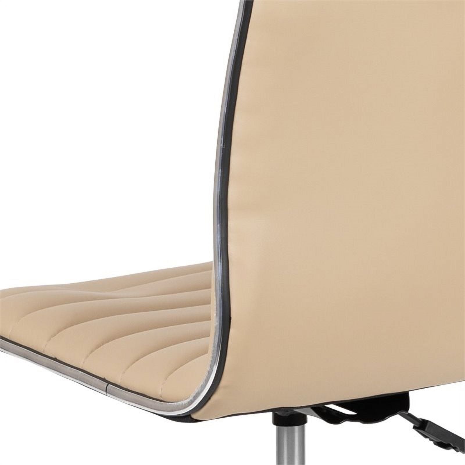 Tan Vinyl Low Back Swivel Office Chair G404420