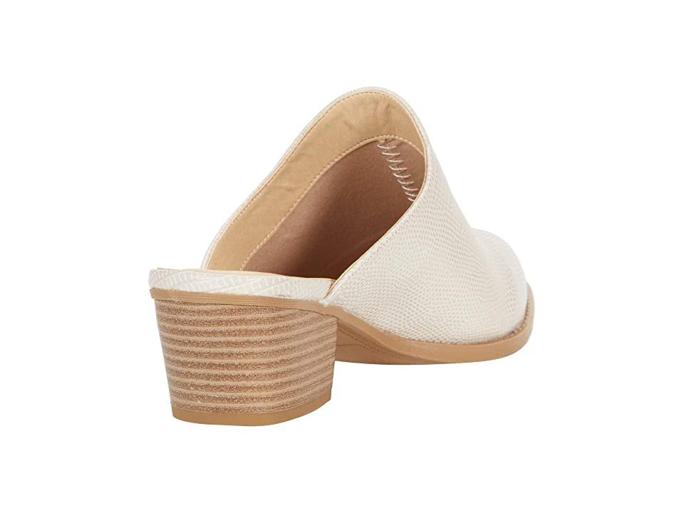 Cream Lizard Embossed Mule W276344
