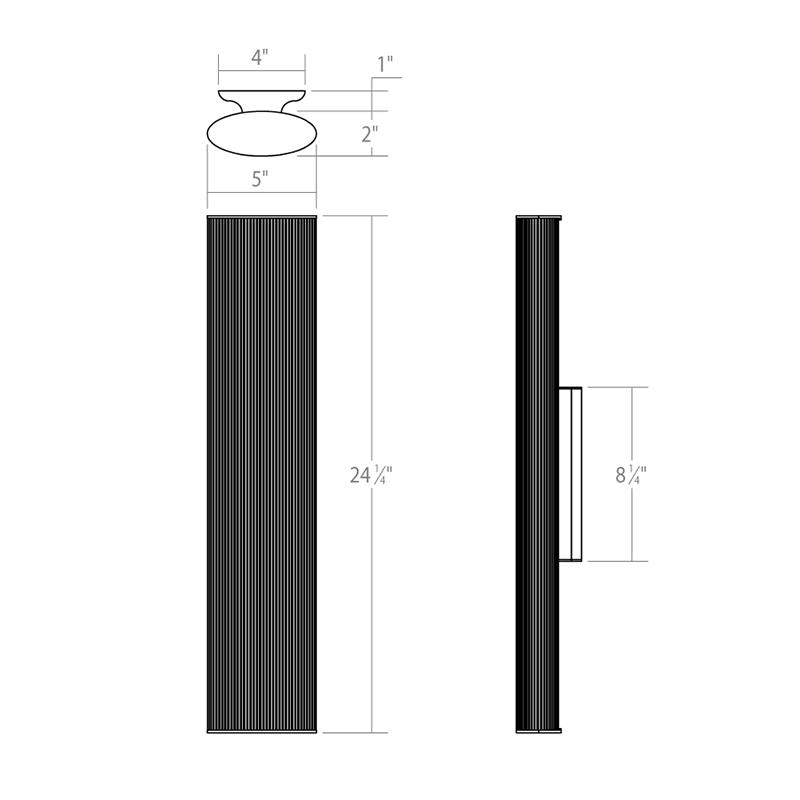 Satin Chrome LED Bath Bar 24in D684