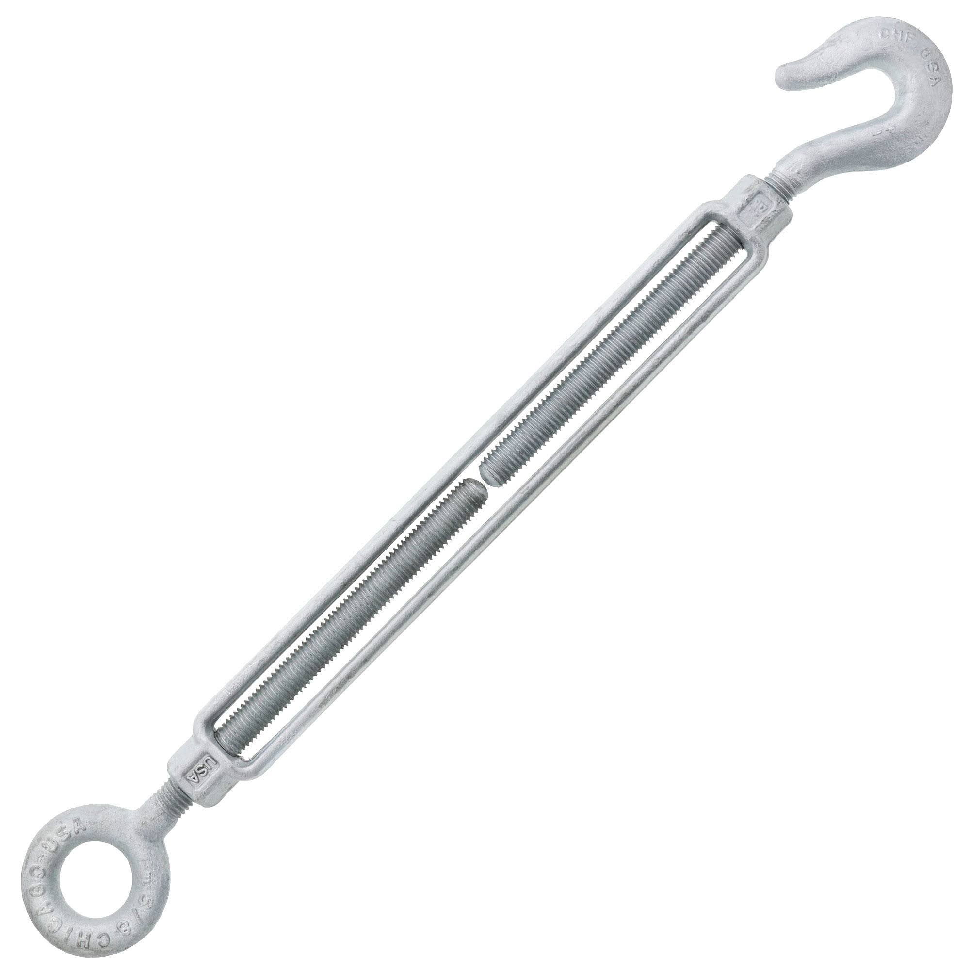 5/8 x 12 Hot Dip Galvanized Hook x Eye Turnbuckle N13380