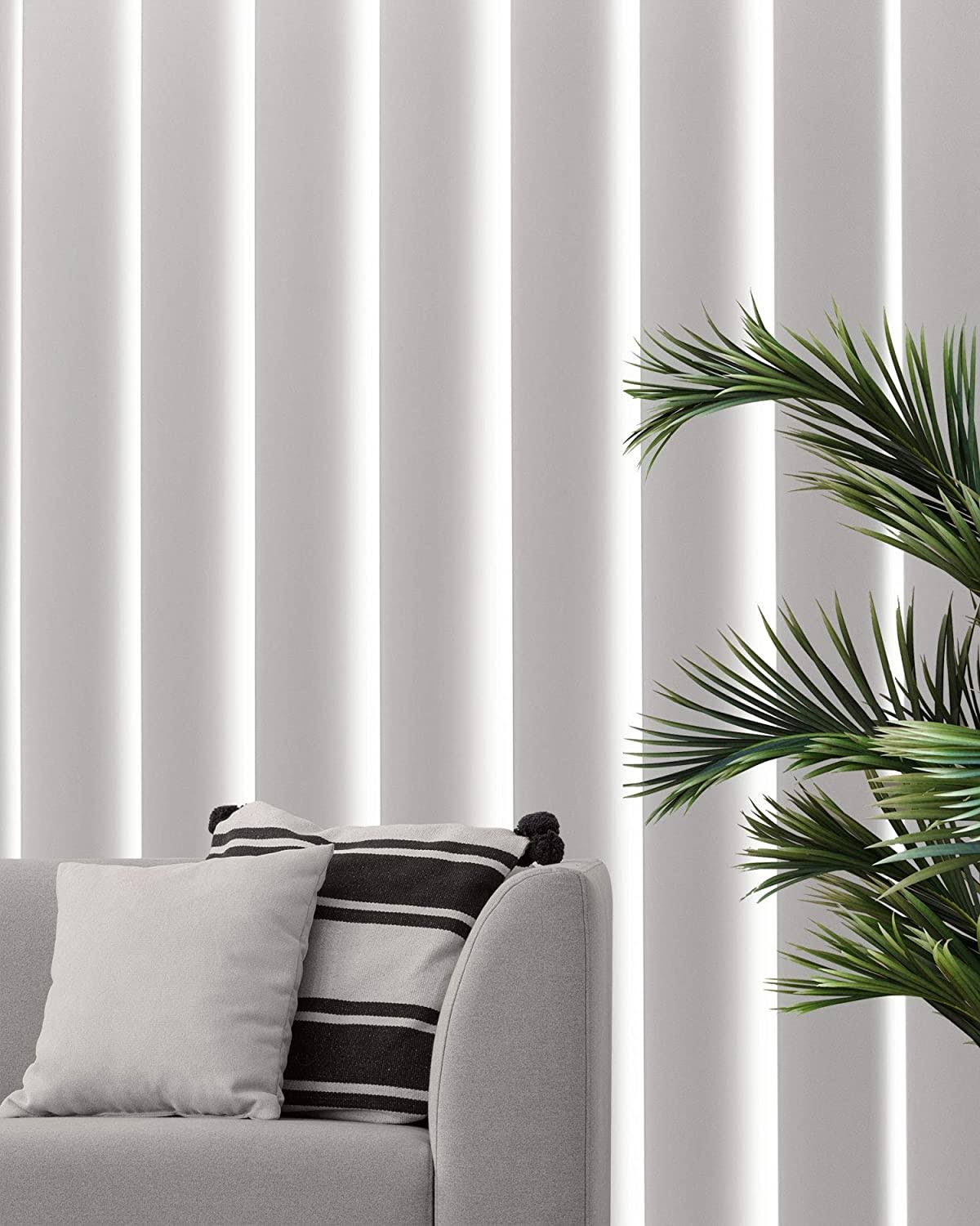 White Cordless Vertical Window Blinds, 78 inch x 84 inch Y6742