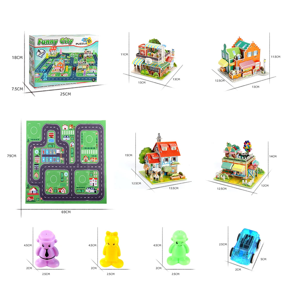 Building Blocks Set with 5 Toy Cars L632