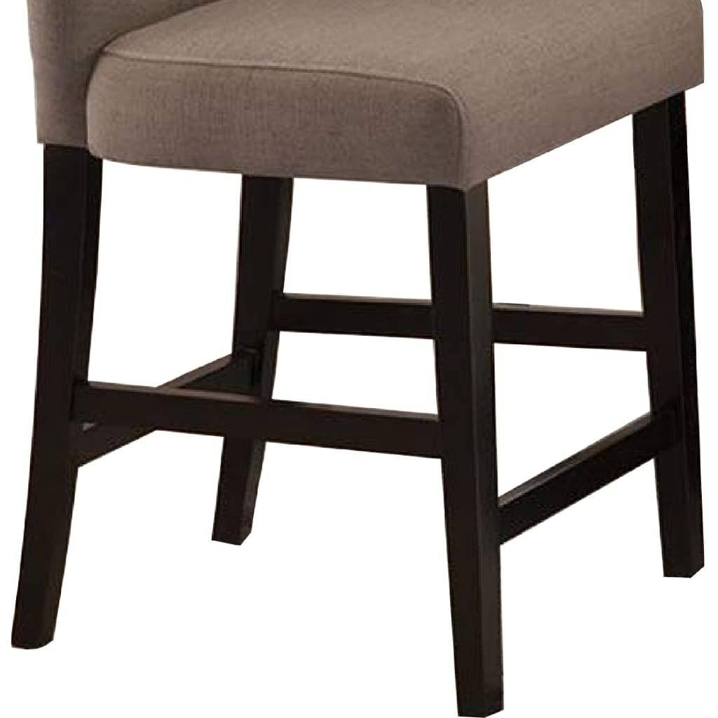 Light Brown Linen Counter Height Chair Set-2 X74475