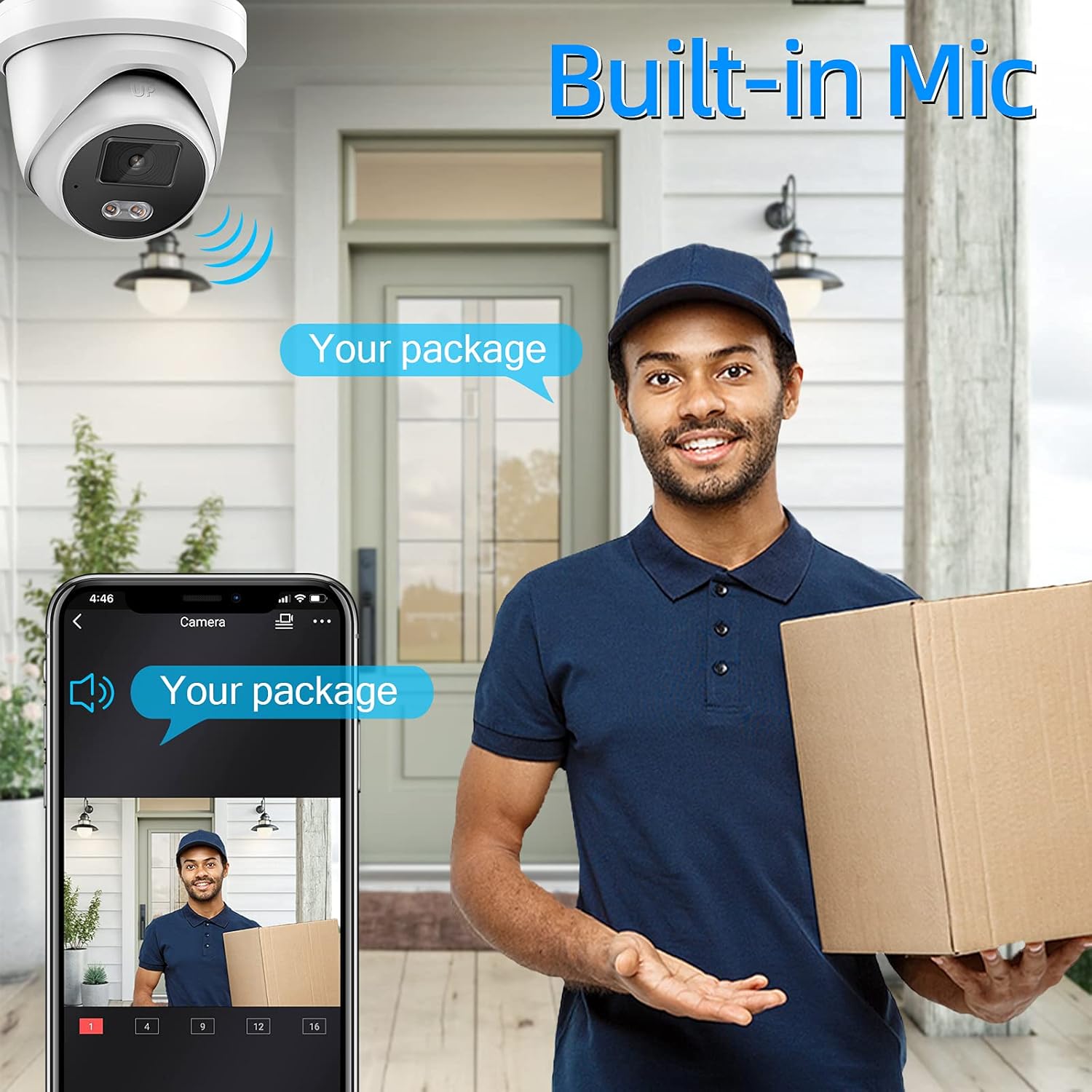 4MP POE IP Camera with Built-in Microphone and SD Slot G156202