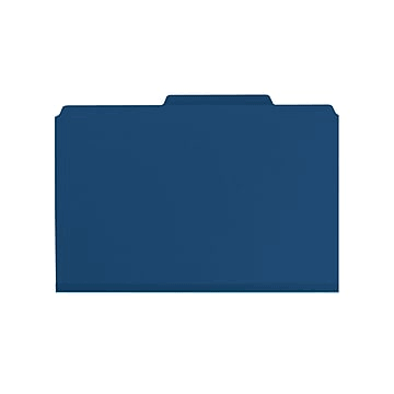 Dark Blue Legal Size Pressboard Classification Folders with Fasteners, 10/Box T998