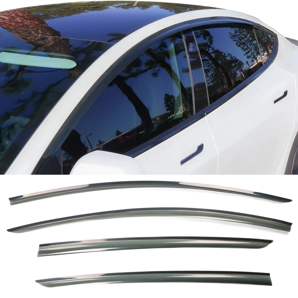 Smoke Acrylic Window Visors 4Pcs Set Q9889