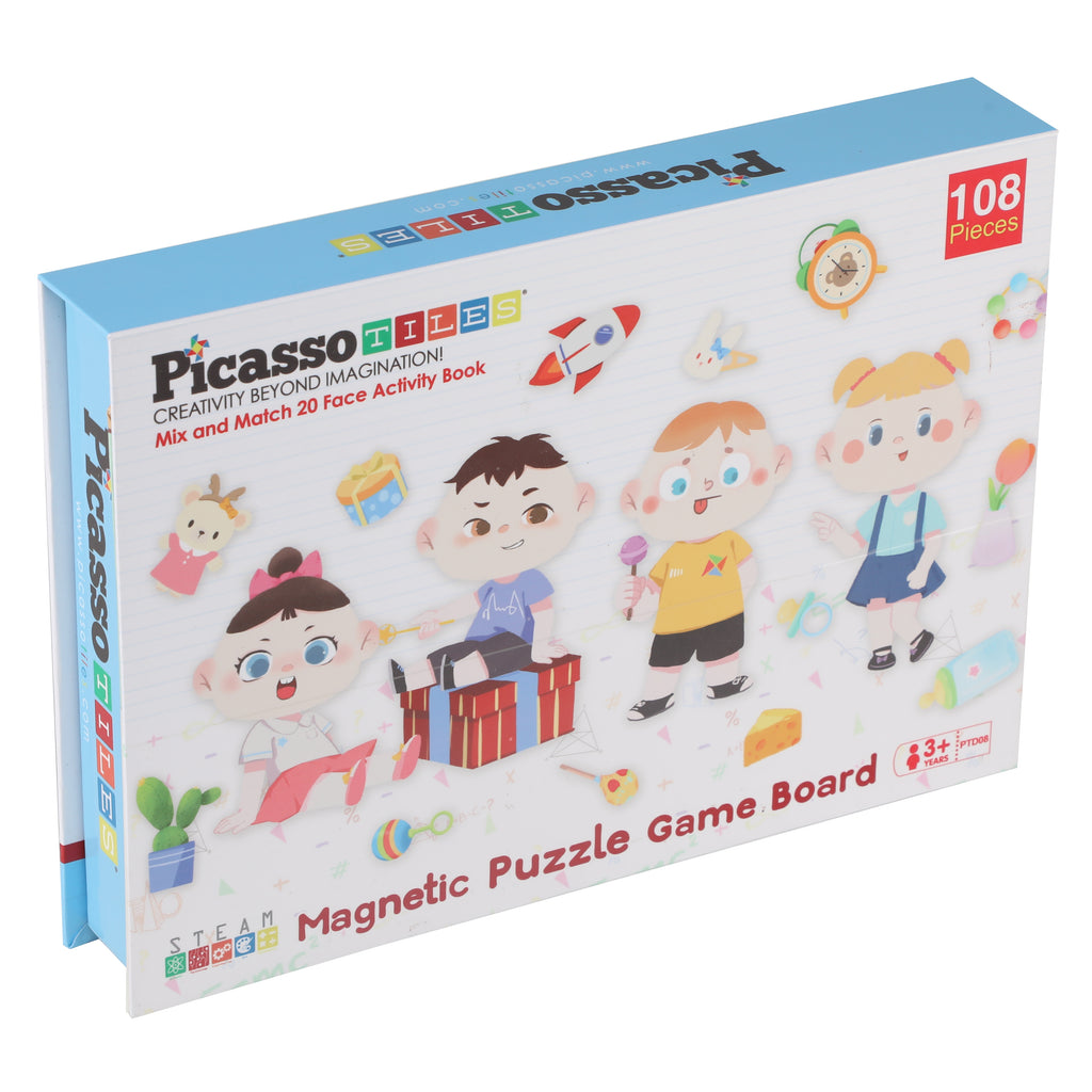 108pcs Magnetic Drawing Board Puzzle Book X73849