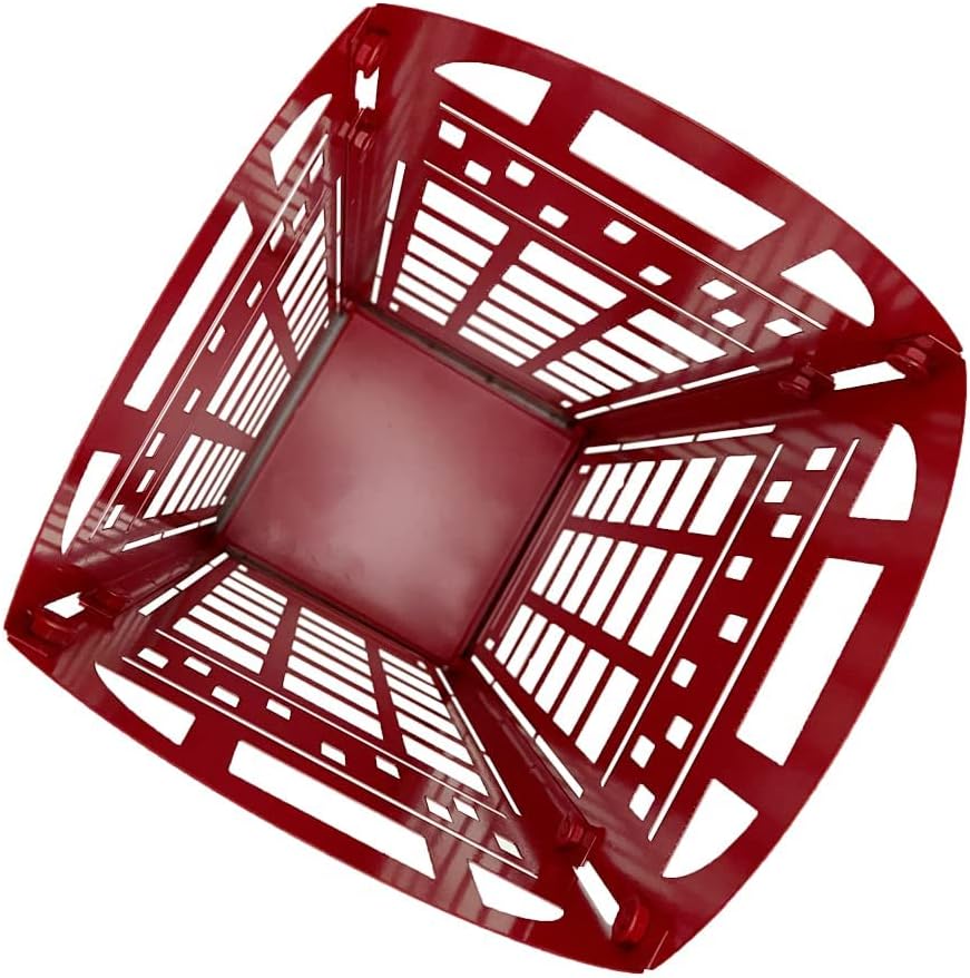 Red Metal Umbrella Stand Rack with Cane Holder P830448