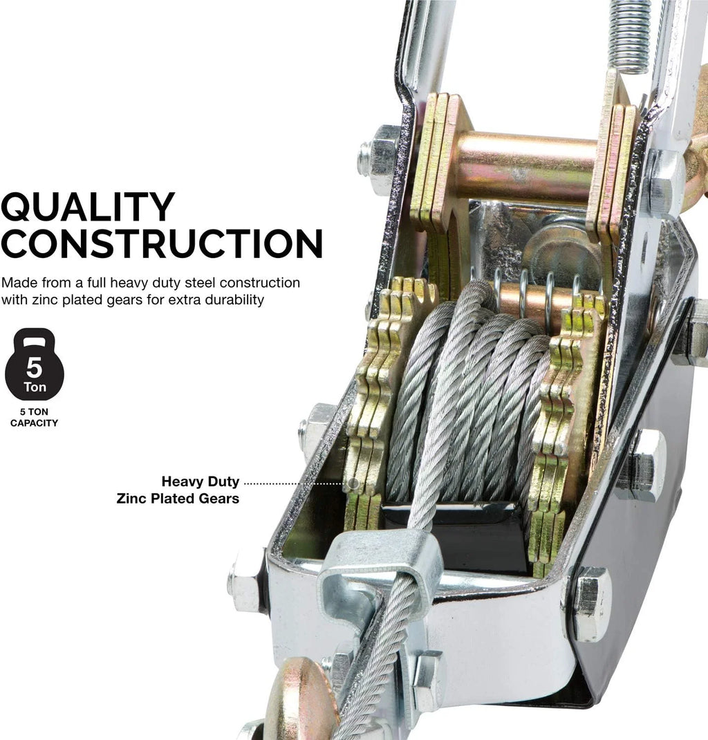 5-Ton Come Along Winch with Dual Gears U6018