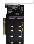 Dual M.2 NVME to PCIE Express 3.0 Gen3 Raid Card Adapter Pack of 2 I847